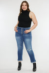 Klover Mid Rise Slim Straight Leg Jeans (Plus Size) - Official Kancan USA