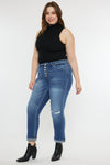 Klover Mid Rise Slim Straight Leg Jeans (Plus Size) - Official Kancan USA