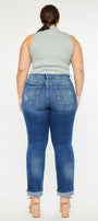 Klover  Mid Rise Slim Straight Leg Jeans (Plus Size) - Official Kancan USA