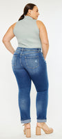 Klover  Mid Rise Slim Straight Leg Jeans (Plus Size) - Official Kancan USA