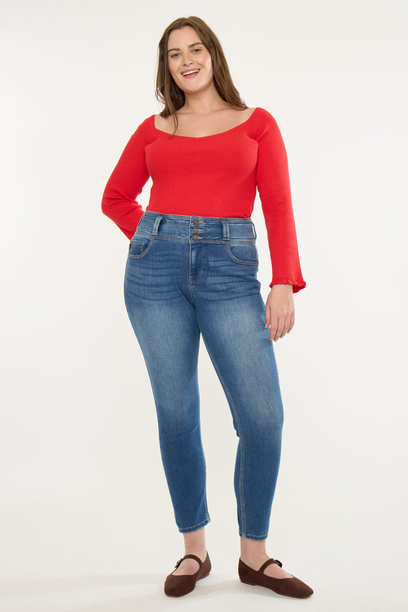 Brianne High Rise Super Skinny Jeans (Plus Size) - Official Kancan USA