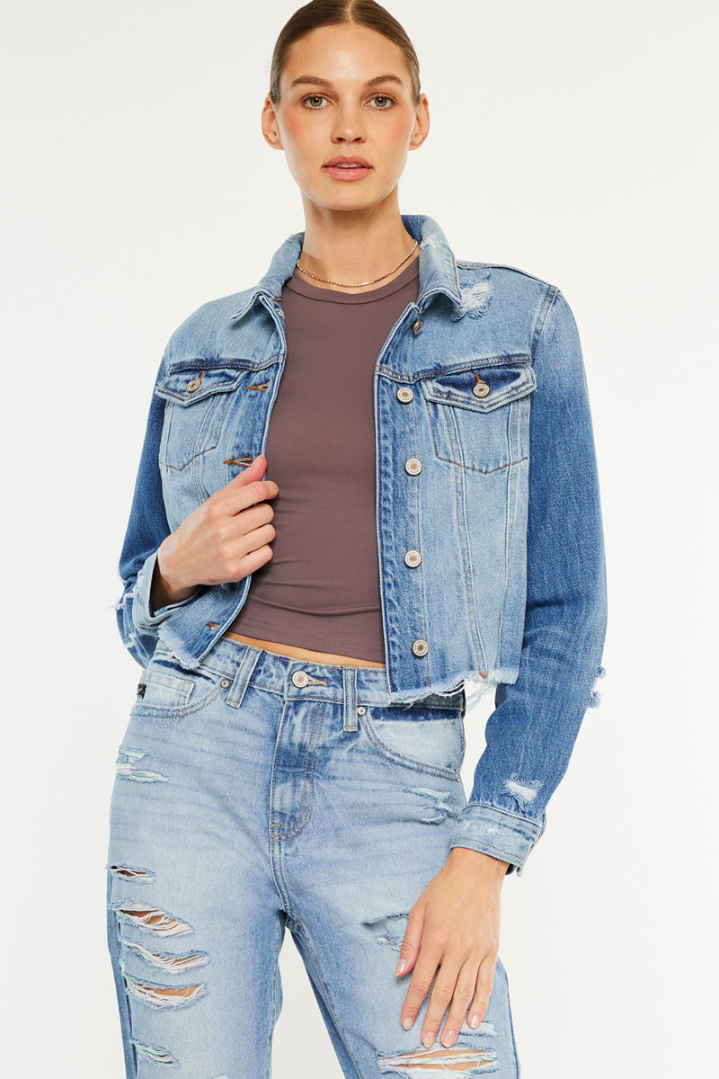 Sawyer Distressed Denim Jacket - Official Kancan USA