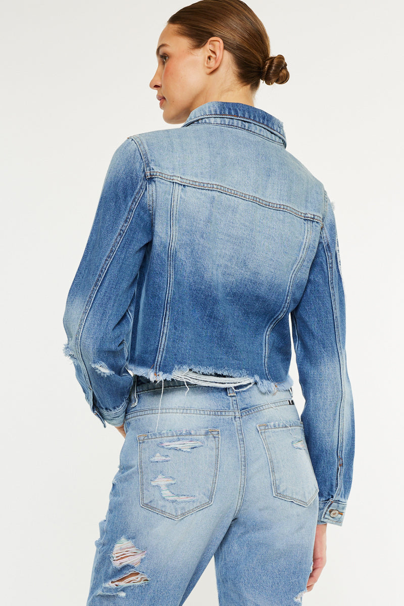 Sawyer Distressed Denim Jacket - Official Kancan USA