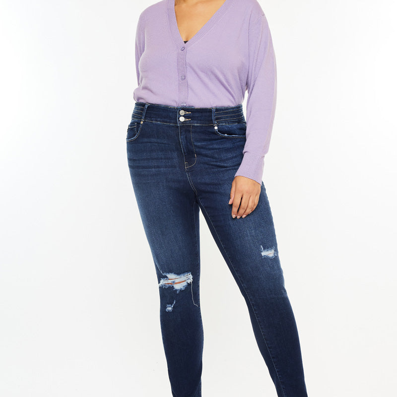 Taly High Rise Super Skinny Jeans (Plus Size) - Official Kancan USA