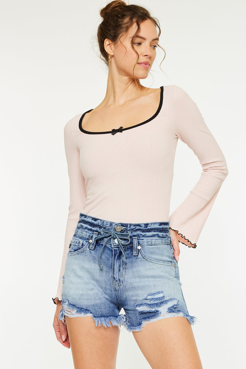 Solstice Ultra High Rise Tie-Belt Shorts - Official Kancan USA