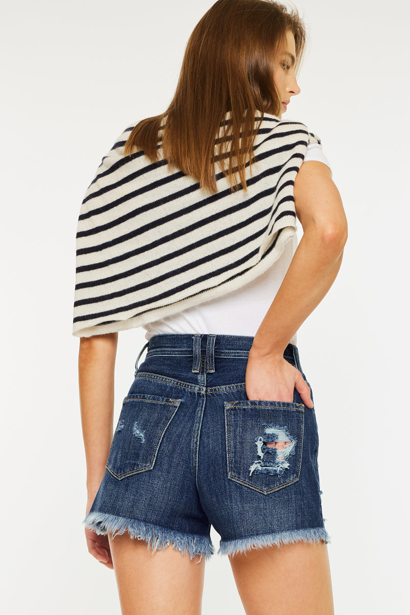 Lorna Ultra High Rise Mom Shorts - Official Kancan USA