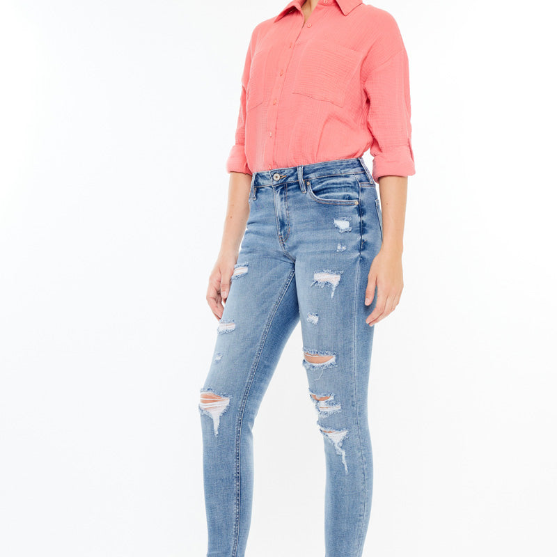 Amanda High Rise Ankle Skinny Jeans - Official Kancan USA
