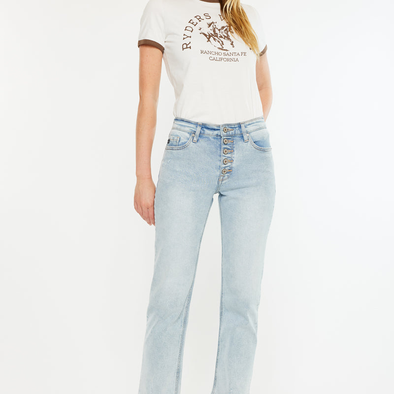 Thelma High Rise Slim Straight Leg Jeans - Official Kancan USA