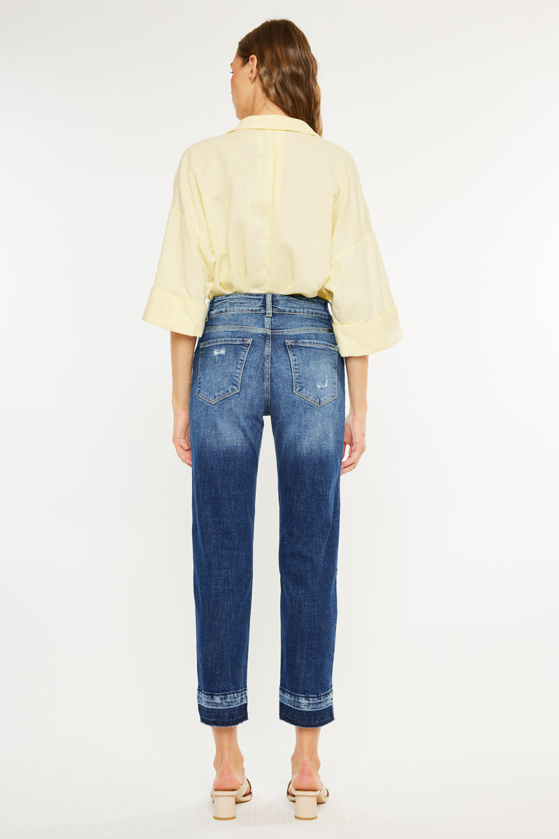 Georgia Ultra High Rise Slim Straight Leg Jeans - Official Kancan USA