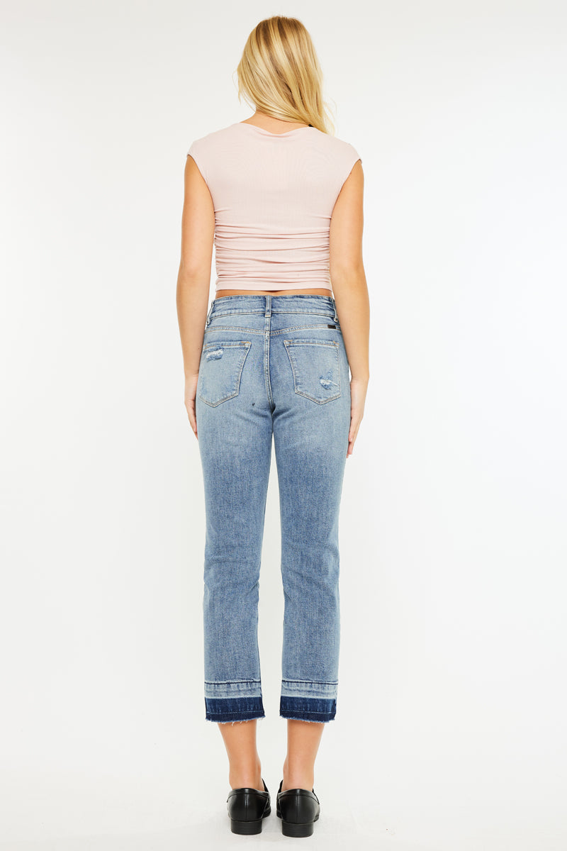 Georgia Ultra High Rise Slim Straight Leg Jeans - Official Kancan USA