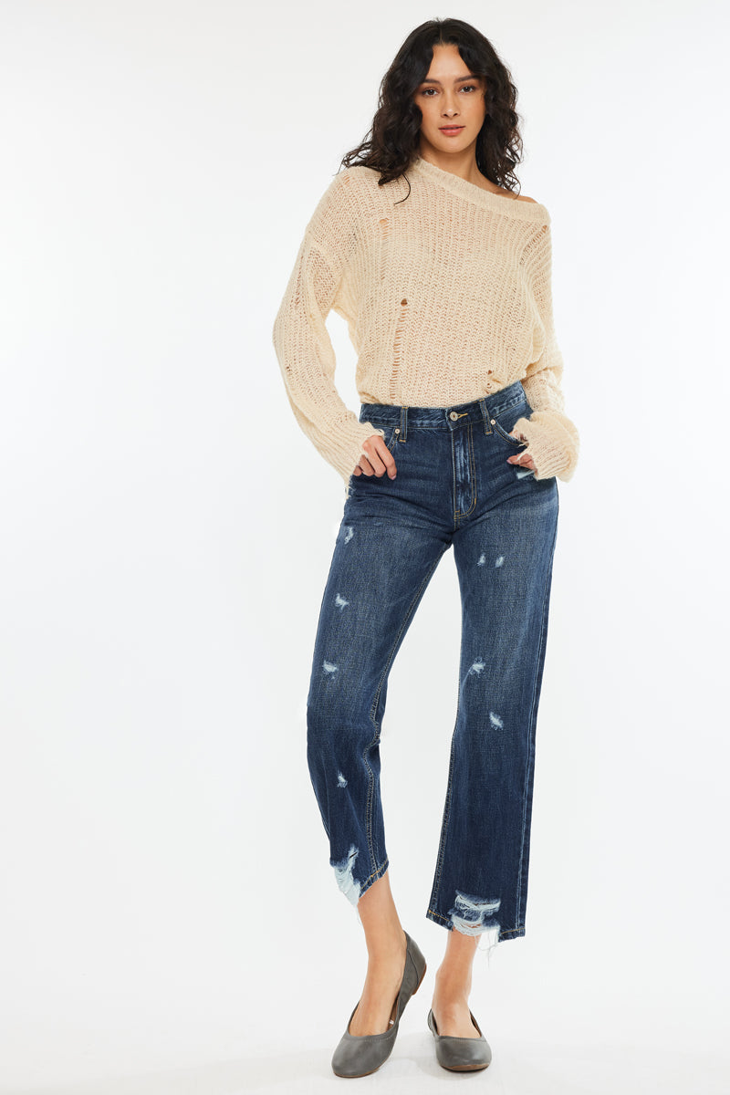 Trevie Ultra High Rise Straight Leg Jeans – Kancan USA
