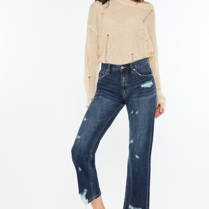 Trevie Ultra High Rise Straight Leg Jeans - Official Kancan USA