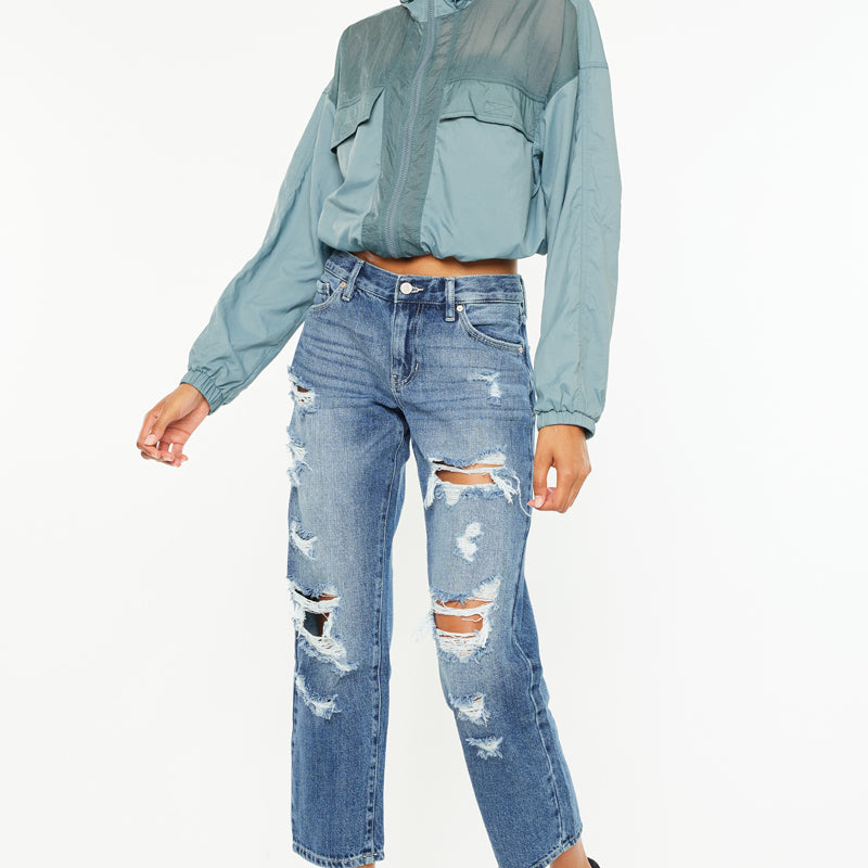 Effy Mid Rise Boyfriend Jeans - Official Kancan USA
