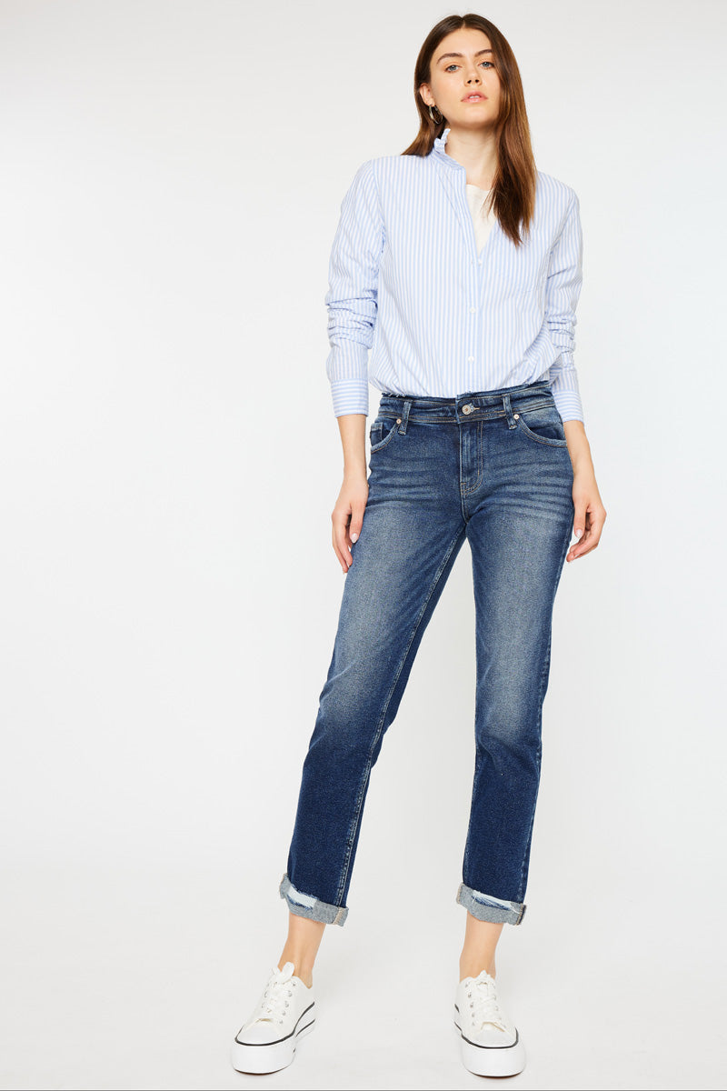 Filana Mid Rise Boyfriend Jeans - Official Kancan USA