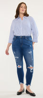 Alexia High Rise Ankle Skinny Jeans (Plus Size)