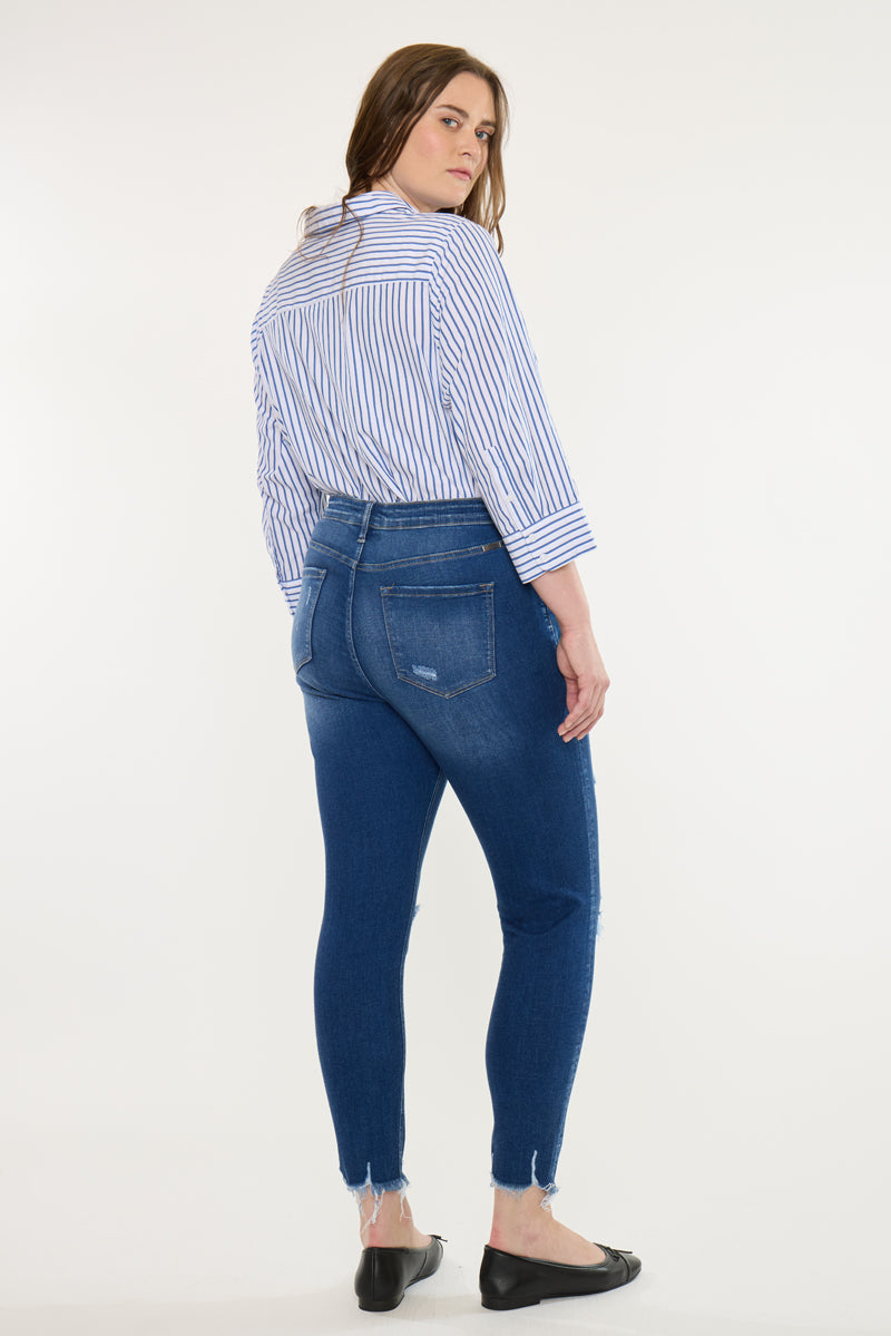 Alexia High Rise Ankle Skinny Jeans (Plus Size) - Official Kancan USA