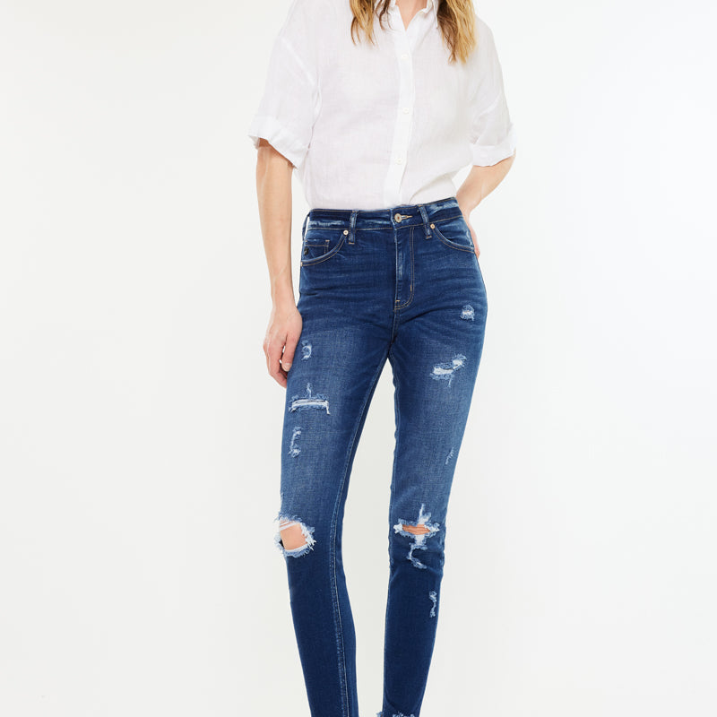 Samantha High Rise Ankle Skinny Jeans - Official Kancan USA