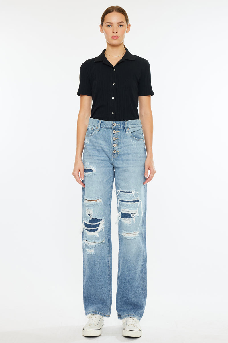 Maddie Ultra High Rise 90's Boyfriend Jeans - Official Kancan USA