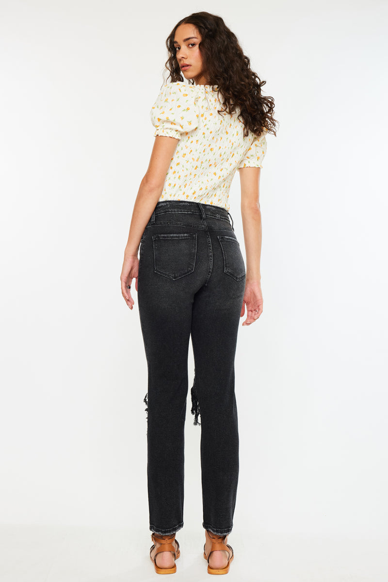 Norrine High Rise Slim Straight Leg Jeans - Official Kancan USA
