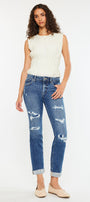 Nina Mid Rise Slim Boyfriend Jeans - Official Kancan USA