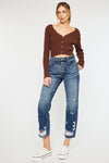 Keke High Rise Straight Leg Jeans