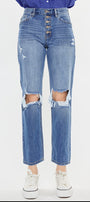 Keke High Rise Straight Leg Jeans - Official Kancan USA