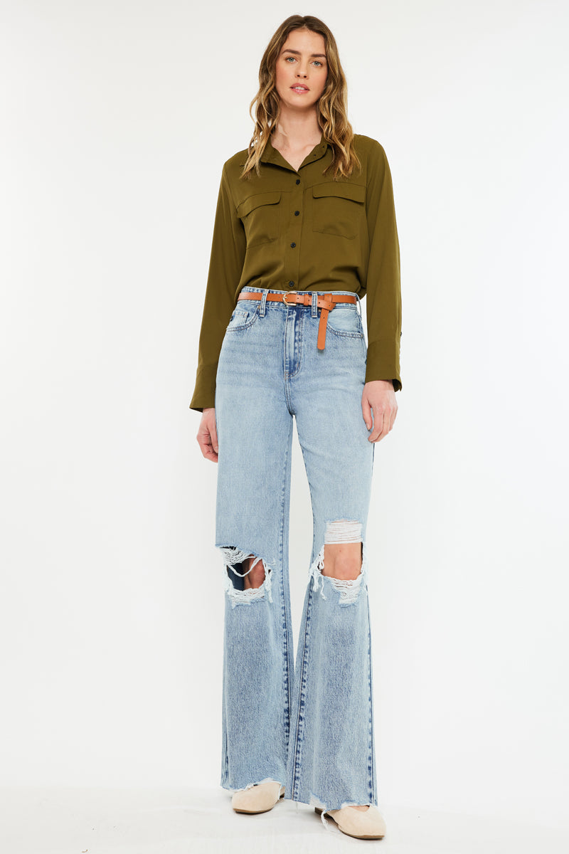 Mercy Ultra High Rise Wide Leg Jeans - Official Kancan USA