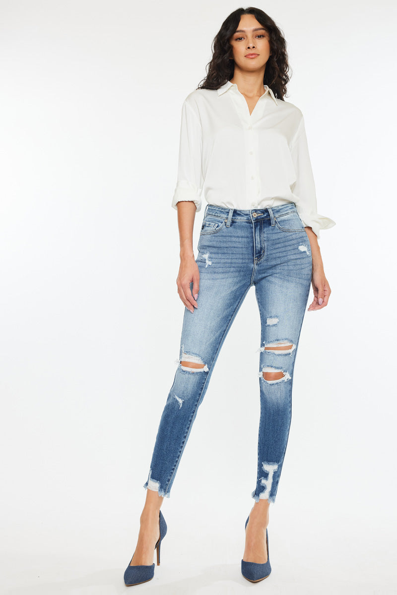Kaden High Rise Ankle Skinny Jeans - Official Kancan USA