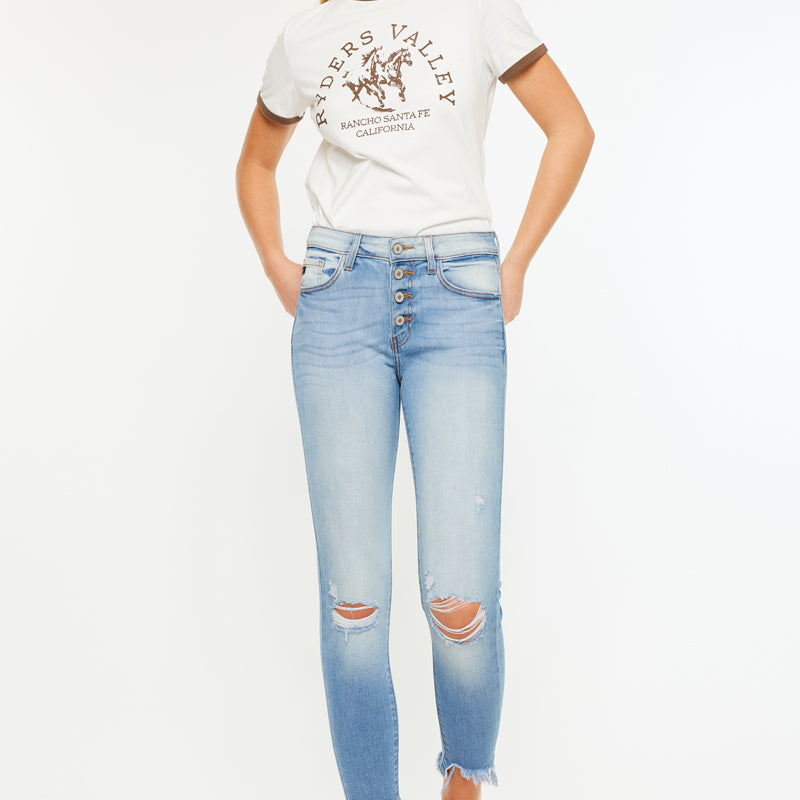 Kitson High Rise Ankle Skinny Jeans - Official Kancan USA