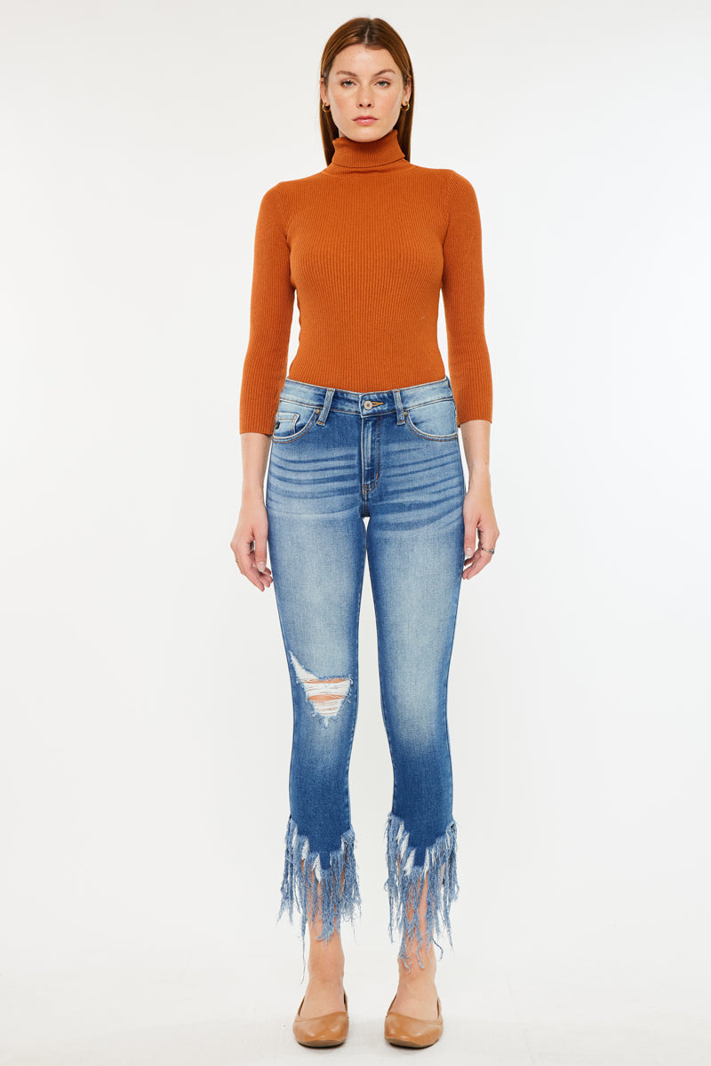 Leslie Mid Rise Ankle Skinny Jeans - Official Kancan USA