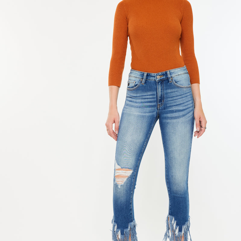 Leslie Mid Rise Ankle Skinny Jeans - Official Kancan USA