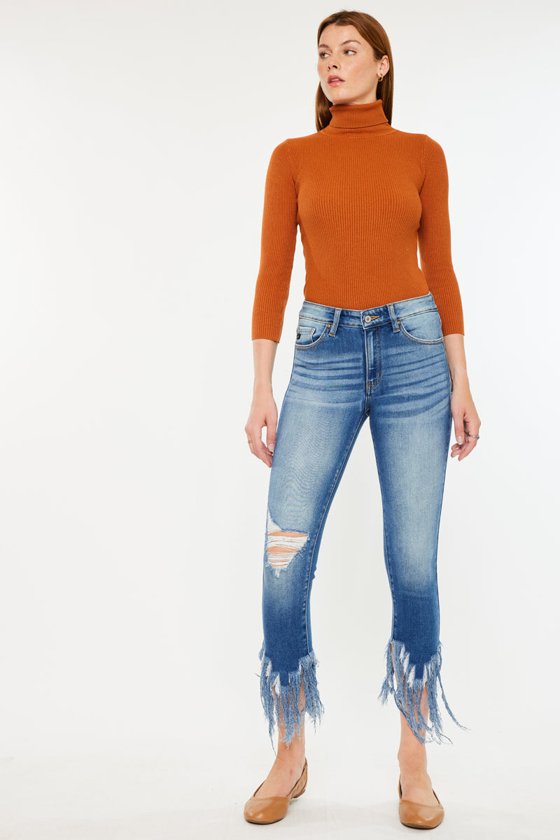 Leslie Mid Rise Ankle Skinny Jeans - Official Kancan USA