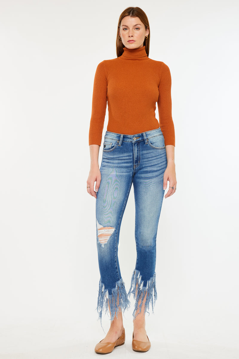 Leslie Mid Rise Ankle Skinny Jeans - Official Kancan USA