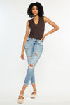 Janine Mid Rise Cropped Skinny Jeans - Official Kancan USA