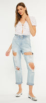Darel Ultra High Rise Paperbag Mom Jeans - Official Kancan USA