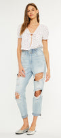 Darel Ultra High Rise Paperbag Mom Jeans - Official Kancan USA