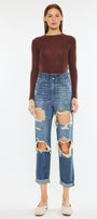 Darel Ultra High Rise Paperbag Mom Jeans - Official Kancan USA
