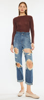 Darel Ultra High Rise Paperbag Mom Jeans - Official Kancan USA