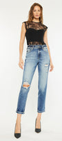 Clemence High Rise Mom Jeans - Official Kancan USA