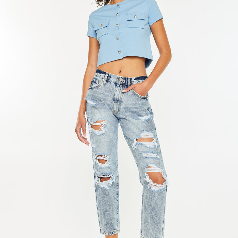 Karen Ultra High Rise Mom Jeans - Official Kancan USA