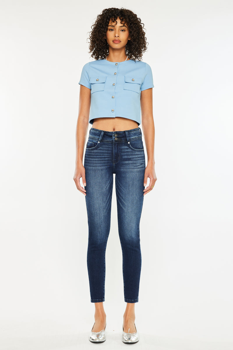 Genelin High Rise Super Skinny Jeans - Official Kancan USA