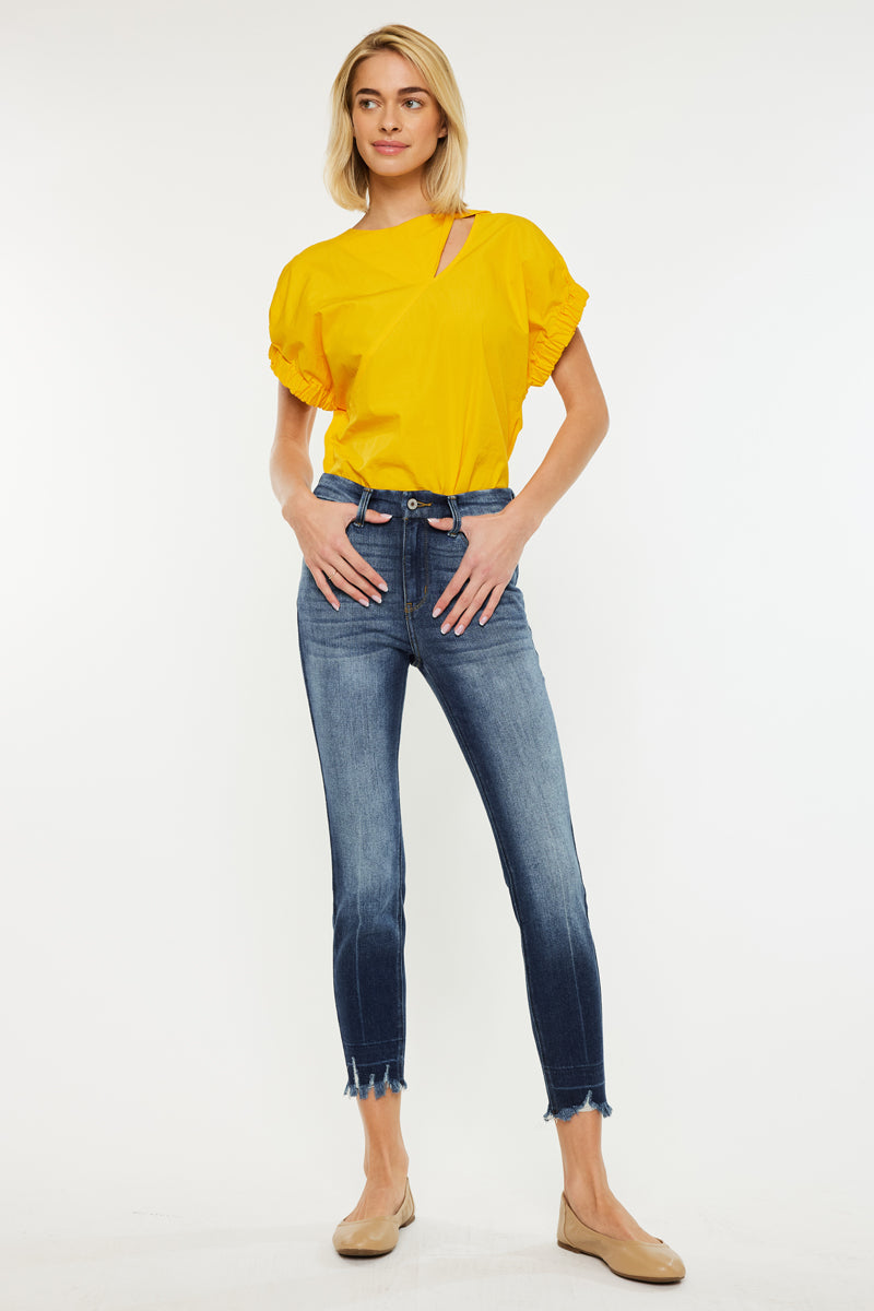 Eliza High Rise Ankle Skinny Jeans - Official Kancan USA