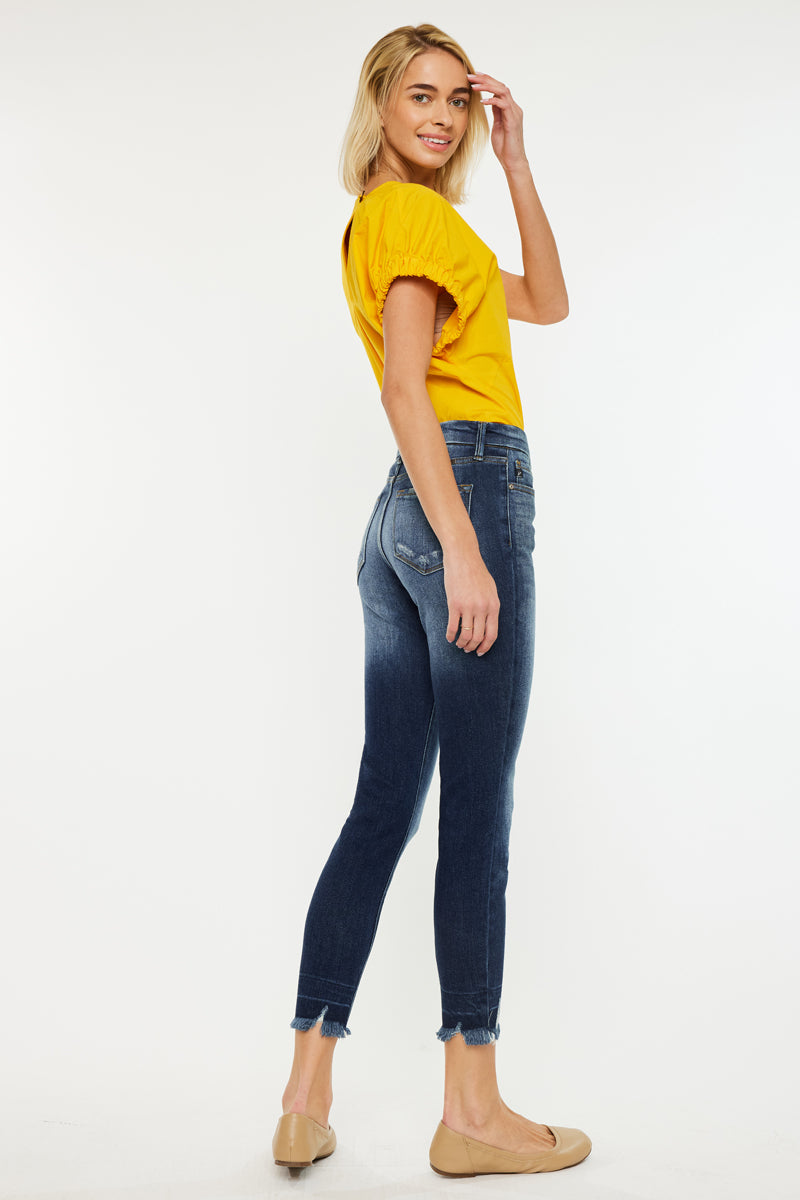 Eliza High Rise Ankle Skinny Jeans - Official Kancan USA