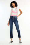 Reese High Rise Slim Straight Leg Jeans - Official Kancan USA