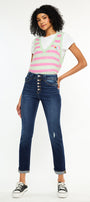 Reese High Rise Slim Straight Leg Jeans - Official Kancan USA