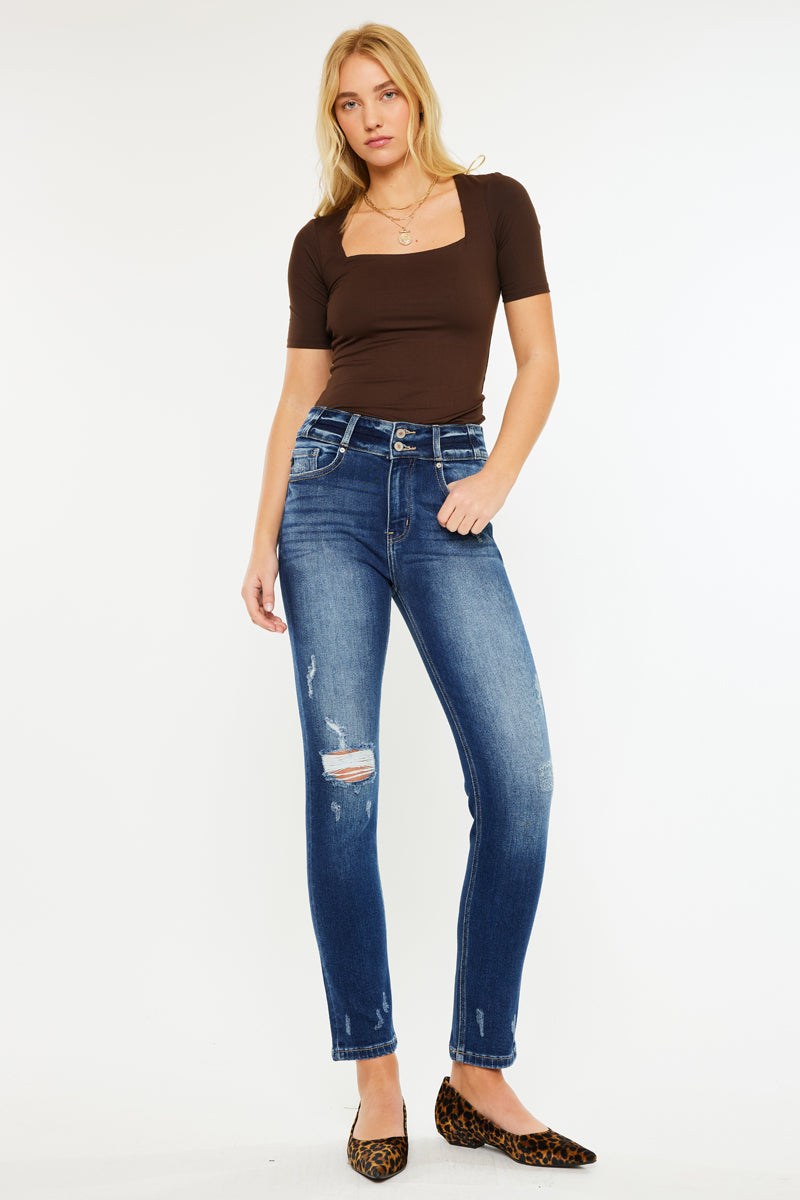 Alanis High Rise Straight Leg Jeans - Official Kancan USA