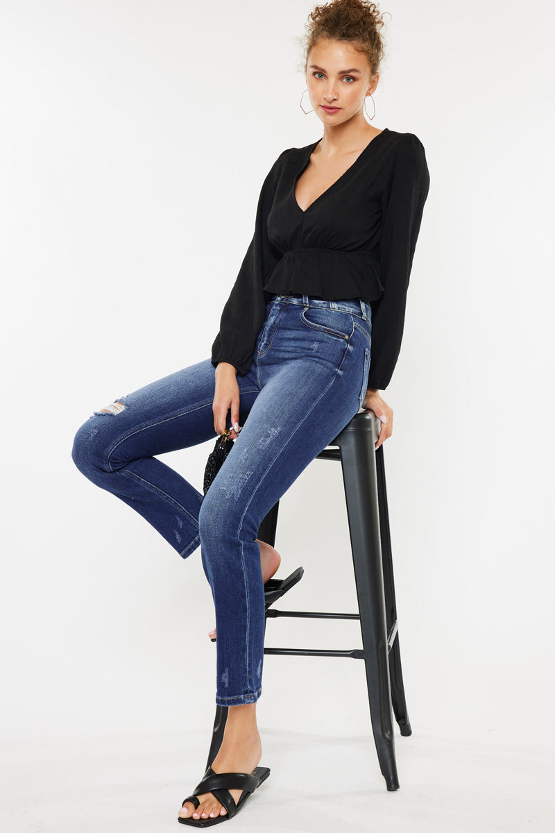Alanis High Rise Straight Leg Jeans – Official Kancan USA