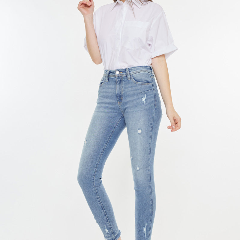 Terri High Rise Ankle Skinny Jeans - Official Kancan USA