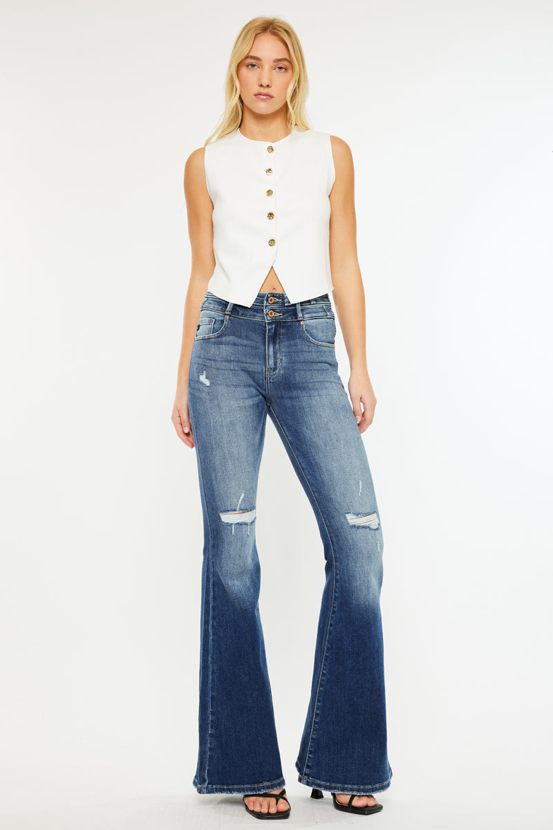 Chloe High Rise Super Flare Jeans - Official Kancan USA