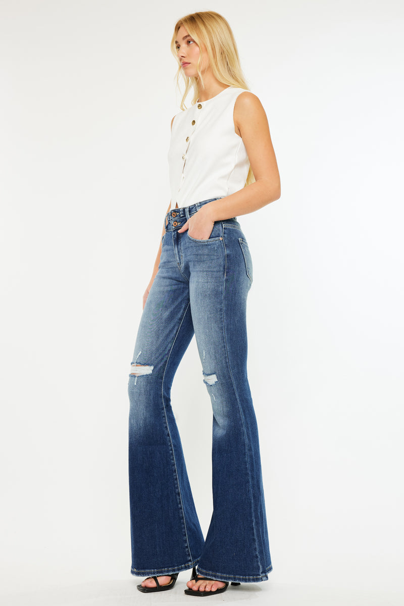 Chloe High Rise Super Flare Jeans - Official Kancan USA